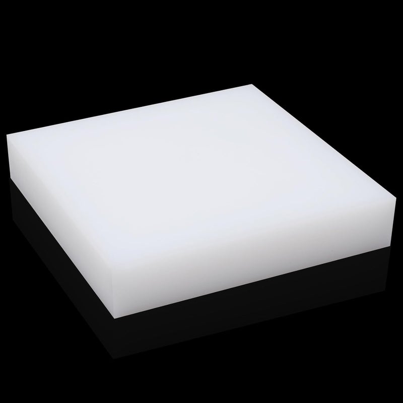 Happara UHMWPE Ultra High Molecular Weight Polyethylene Tapping Block for Engineering, Flooring, DIY, Nylon Blocks Plastic Rectangular Solid Bar for Machining Home Improvement (3/4" x 4" x 4", 1) - Image 1